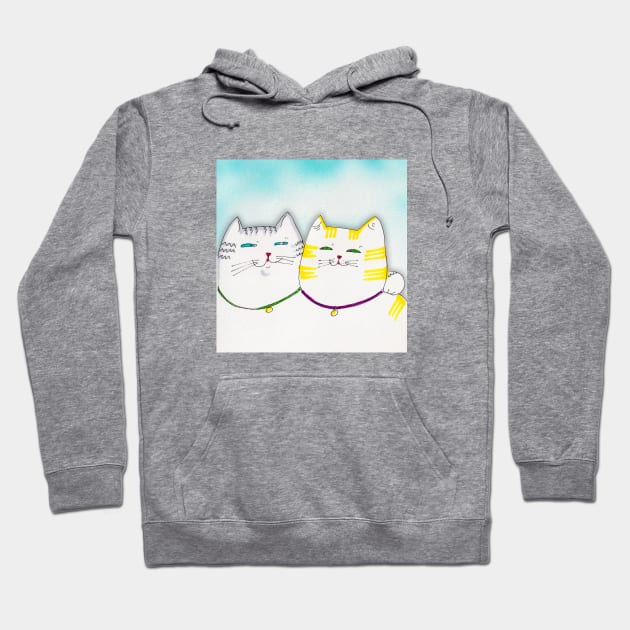 BFF Kitties Hoodie by HelenDBVickers